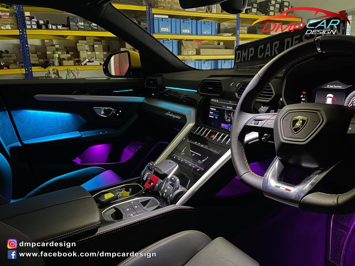 Ambient Light Kit (Urus) Lamborghini (60 Colours Dual Zone Ambient lighting)