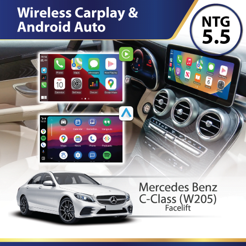 Wireless Carplay & Android Auto (W205) Mercedes C-Class Facelift (NTG 5.5)