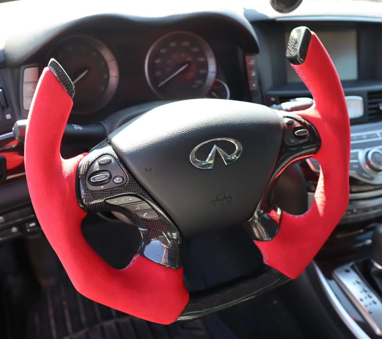 Custom Infiniti Carbon Fiber Steering Wheel
