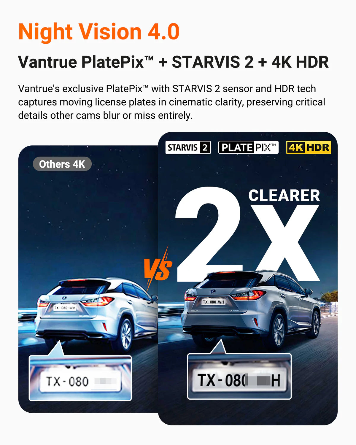 Vantrue Nexus 4 Pro S 4K 3 Channel Dash Cam