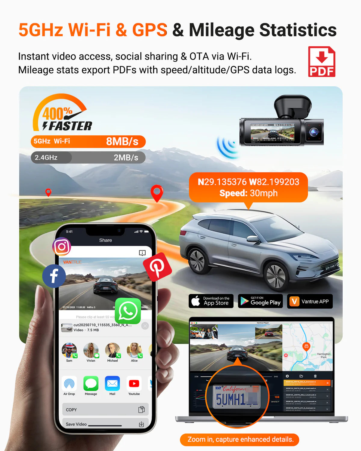 Vantrue Nexus 4 Pro S 4K 3 Channel Dash Cam