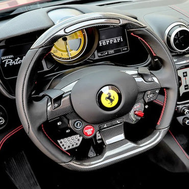 Custom Ferrari Carbon Fiber Steering Wheel