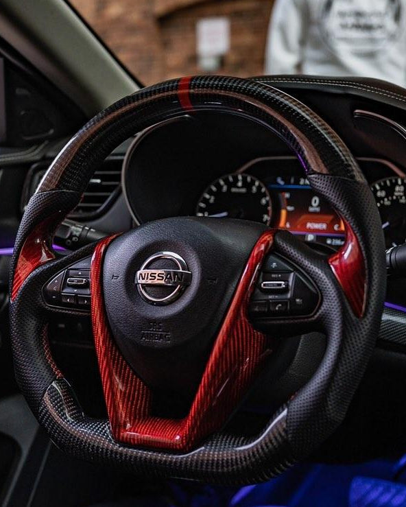 Custom Nissan Carbon Fiber Steering Wheel