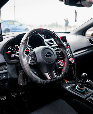 Custom Subaru Carbon Fiber Steering Wheel