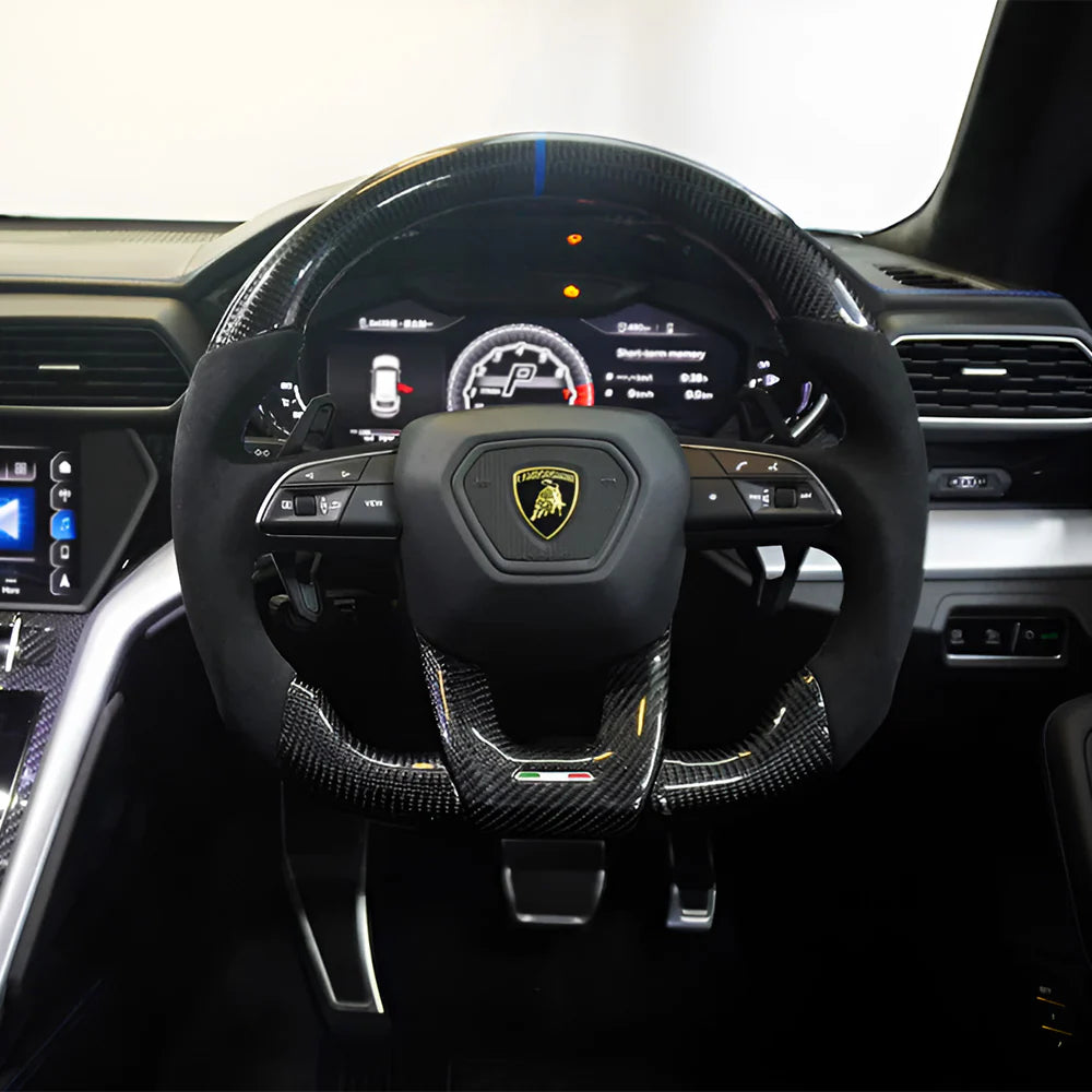 Custom Lamborghini Carbon Fiber Steering Wheel