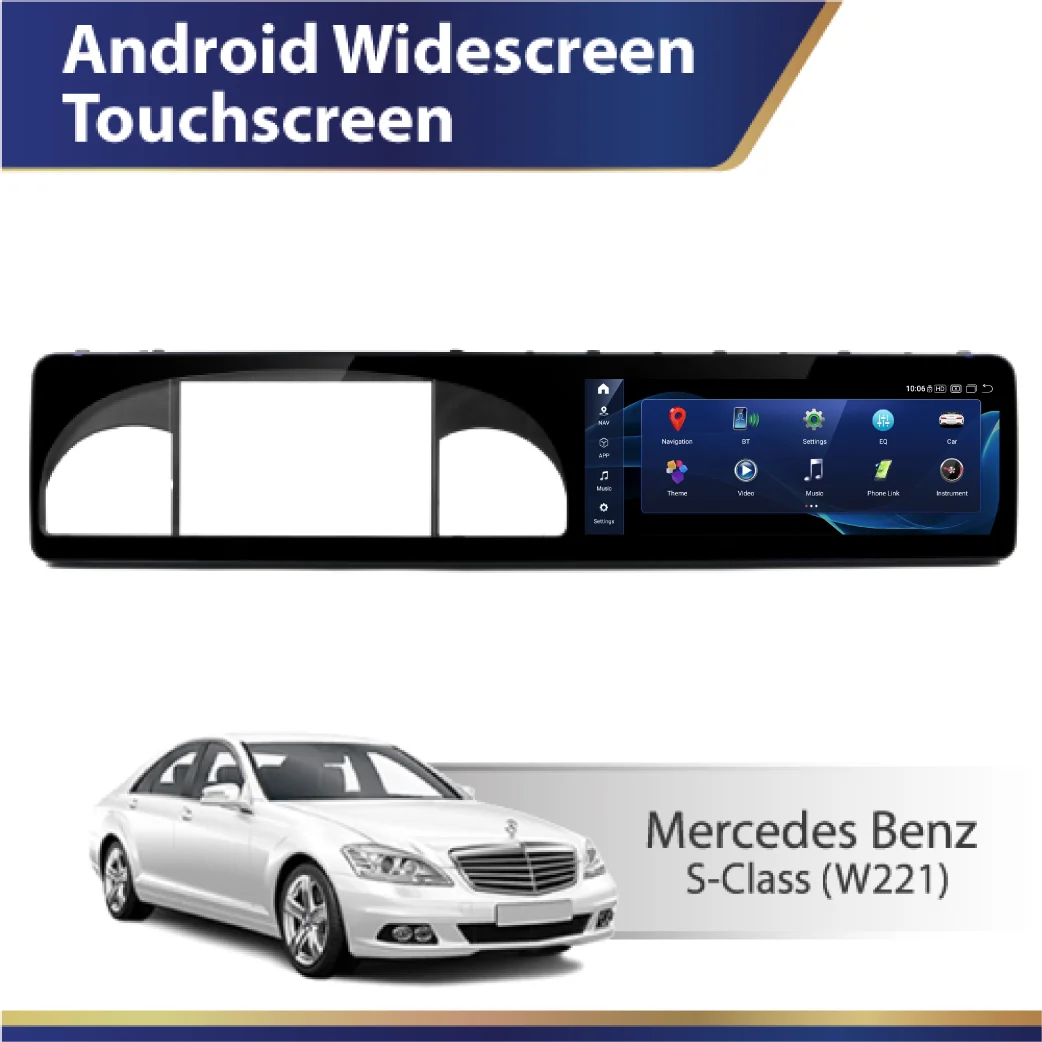 Android Widescreen Touch Screen (W221) Mercedes S-Class (12.3 inch New Design)