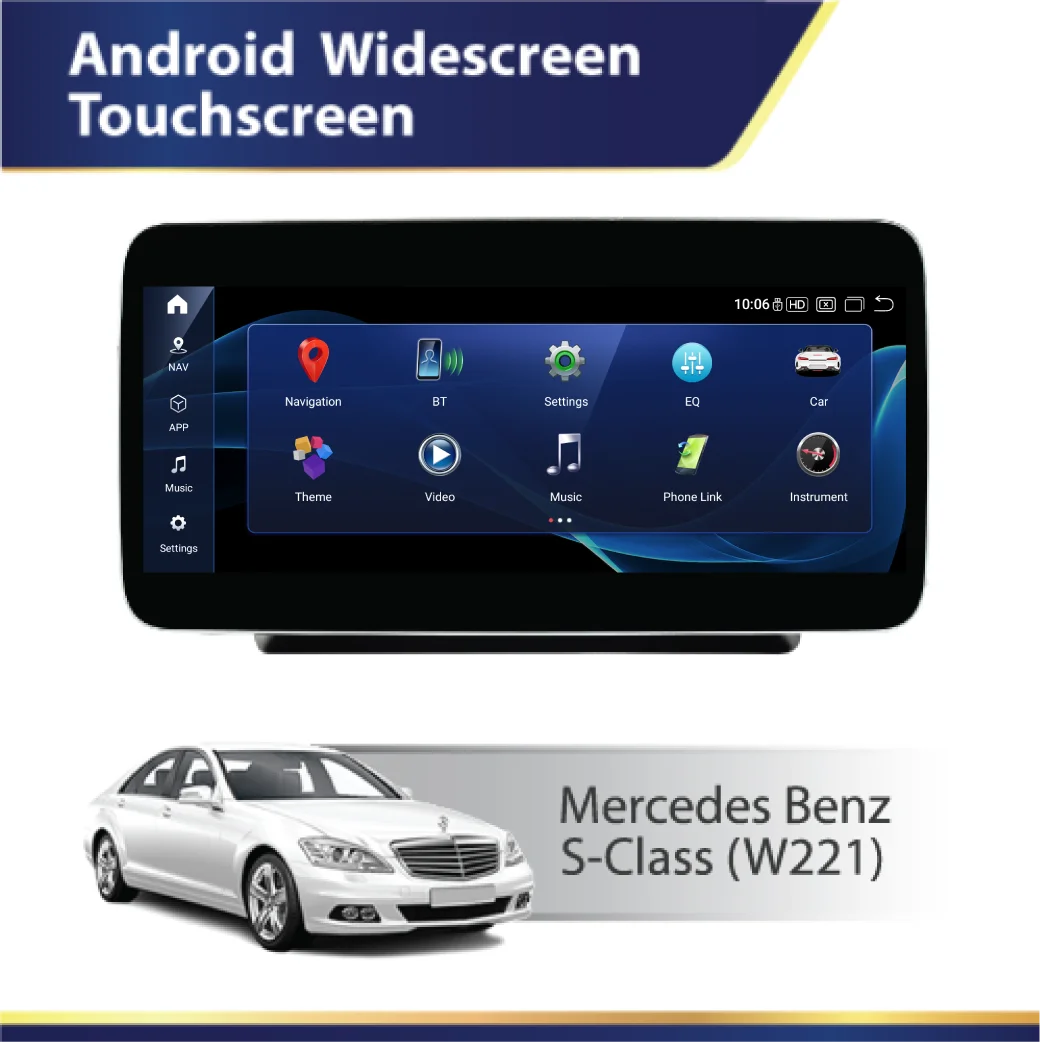 Android Widescreen Touch Screen (W221) Mercedes S-Class