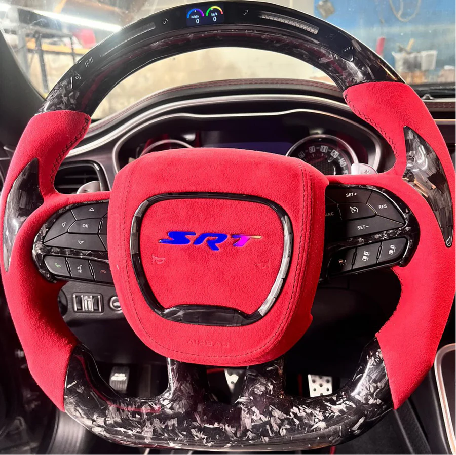 Dodge Charger Challenger Durango Custom Carbon Fiber LED Steering Wheel