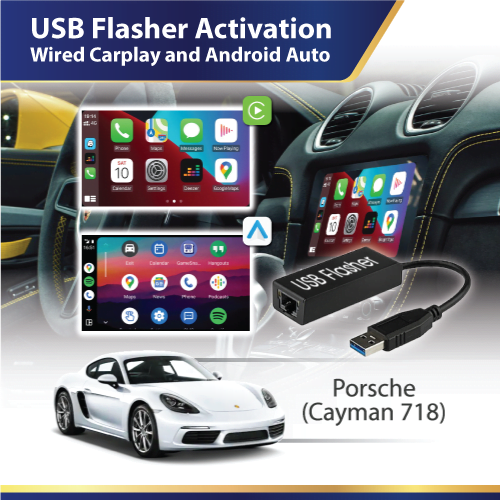 USB Flasher Wired Carplay & Android Auto (Cayman Boxter 718) Porsche (2016-2021) PCM 4.0