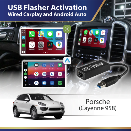 USB Flasher Wired Carplay & Android Auto (Cayenne 958.2) Porsche (2016-2018) PCM 4.0