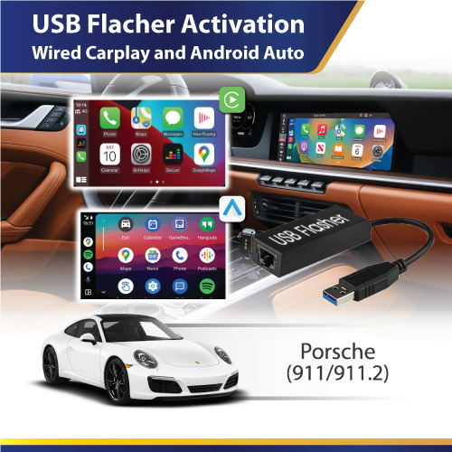 USB Flasher Wired Carplay & Android Auto (911 911.2) Porsche (2016-2019) PCM 4.0