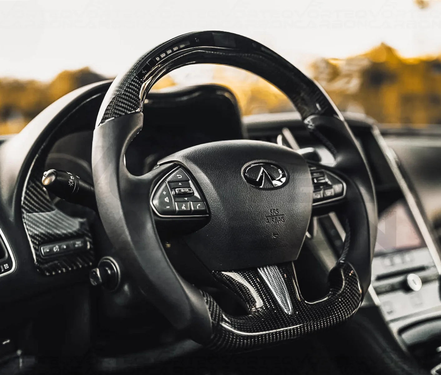 Custom Infiniti Carbon Fiber Steering Wheel