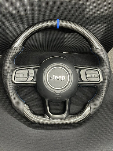Custom Jeep Carbon Fiber Steering Wheel