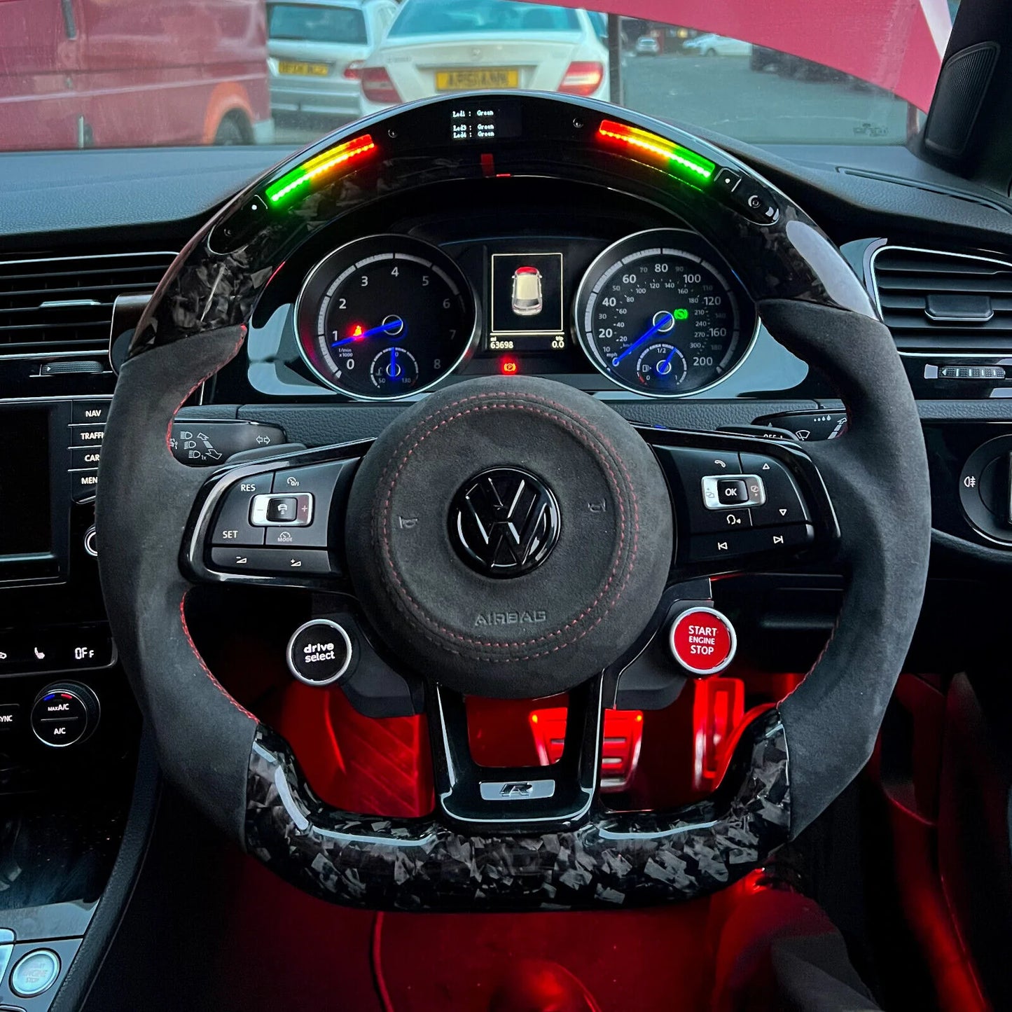 Custom Volkswagen Carbon Fiber Steering Wheel