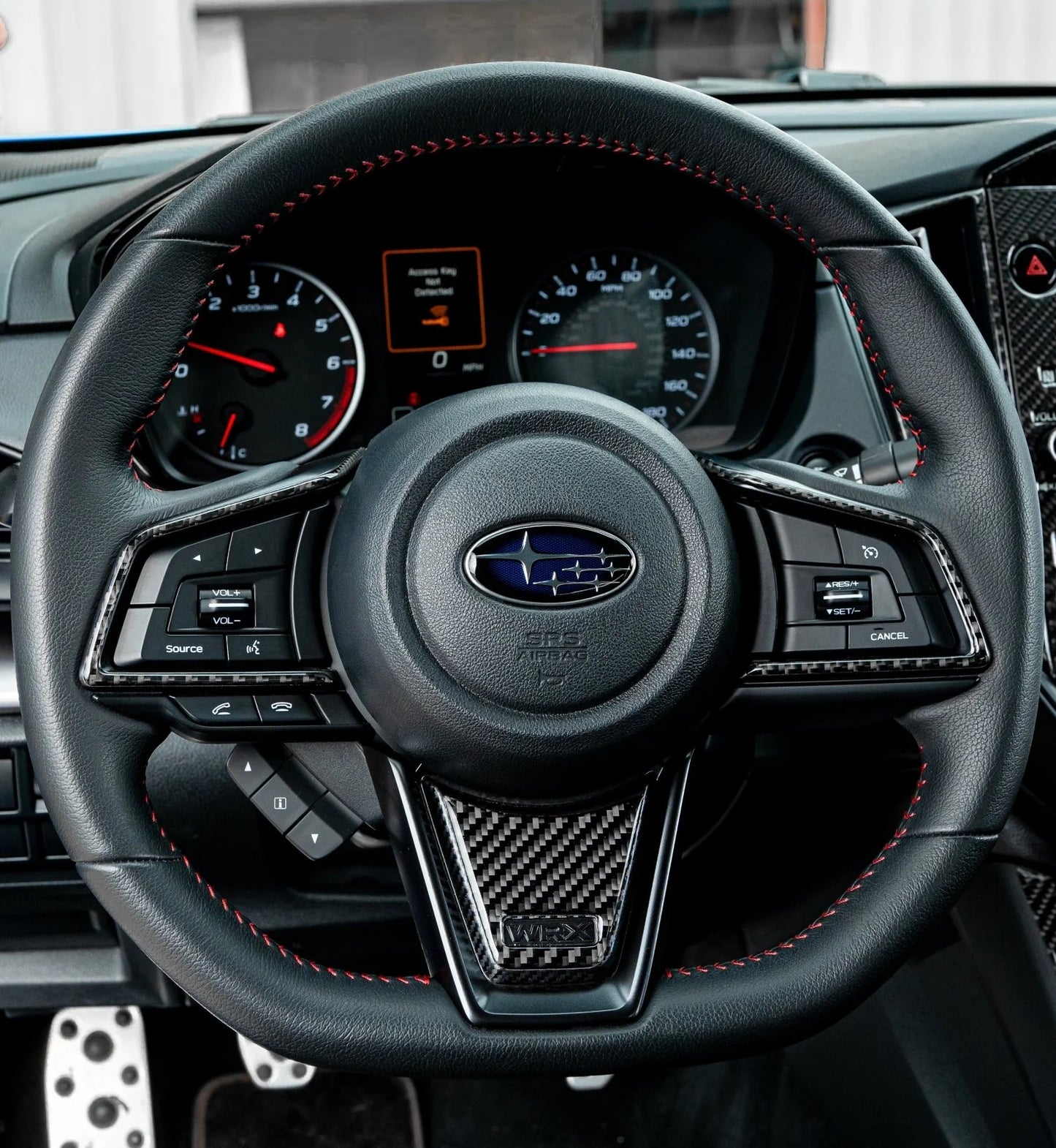 Custom Subaru Carbon Fiber Steering Wheel