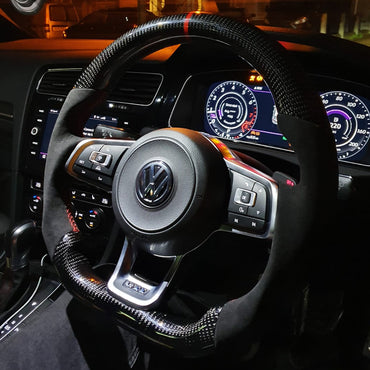 Custom Volkswagen Carbon Fiber Steering Wheel