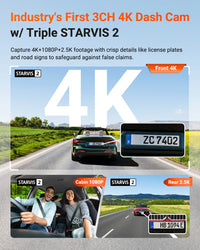 Vantrue Nexus 4 Pro S 4K 3 Channel Dash Cam