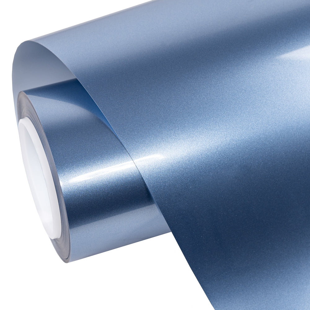 Glossy Metallic Silver Lake Blue Color PPF (Paint Protection Film)
