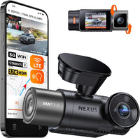 Vantrue N2X 2.7K Dash Cam Front and Inside