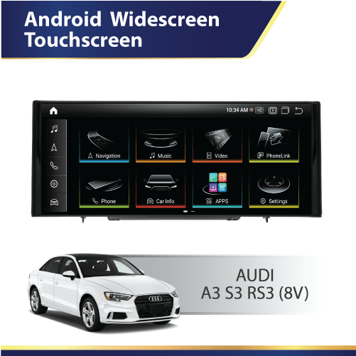 Android Widescreen Touch Screen (8V) Audi A3 S3 RS3
