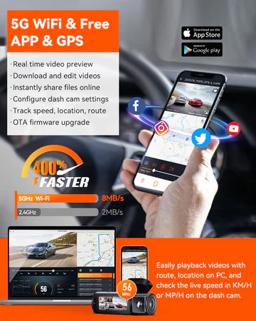 Vantrue N5 4 Channel WiFi 360° All Sides Dash Cam