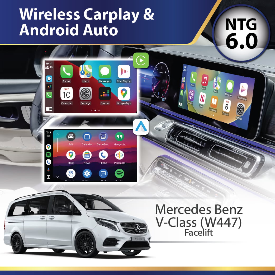 Wireless Carplay & Android Auto (W447) Mercedes V-Class (Facelift) (NTG6.0)