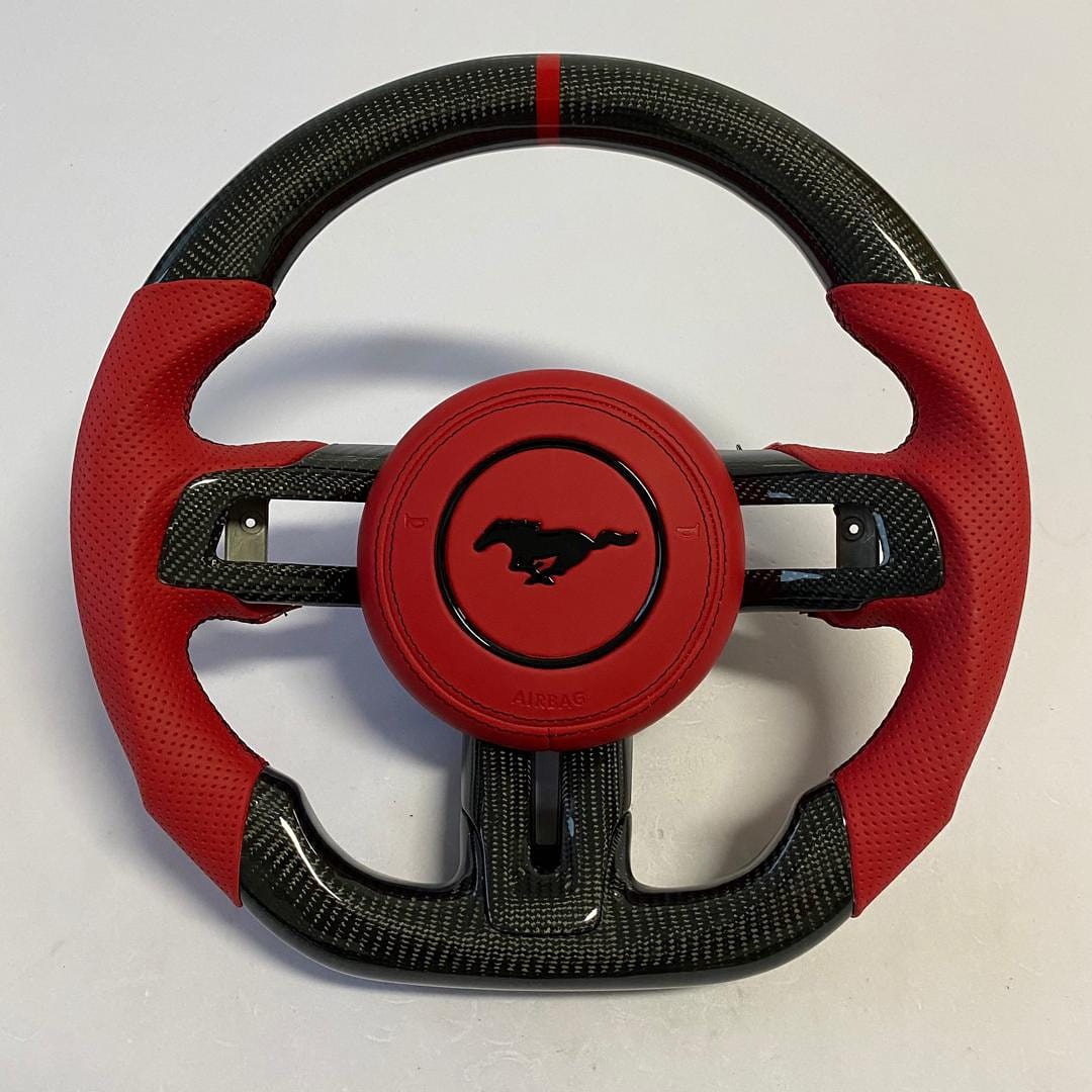 Custom Mustang Carbon Fiber Steering Wheel