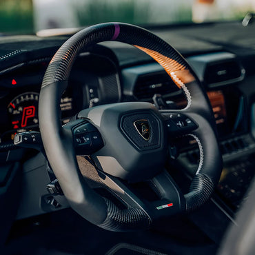 Custom Lamborghini Carbon Fiber Steering Wheel