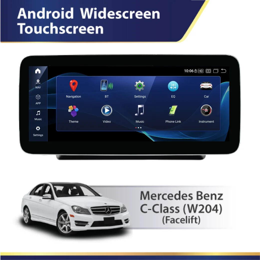Android Widescreen Touch Screen (W204) Mercedes C-Class (Facelift)