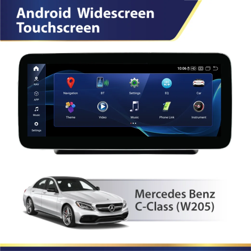 Android Widescreen Touch Screen (W205) Mercedes C-Class