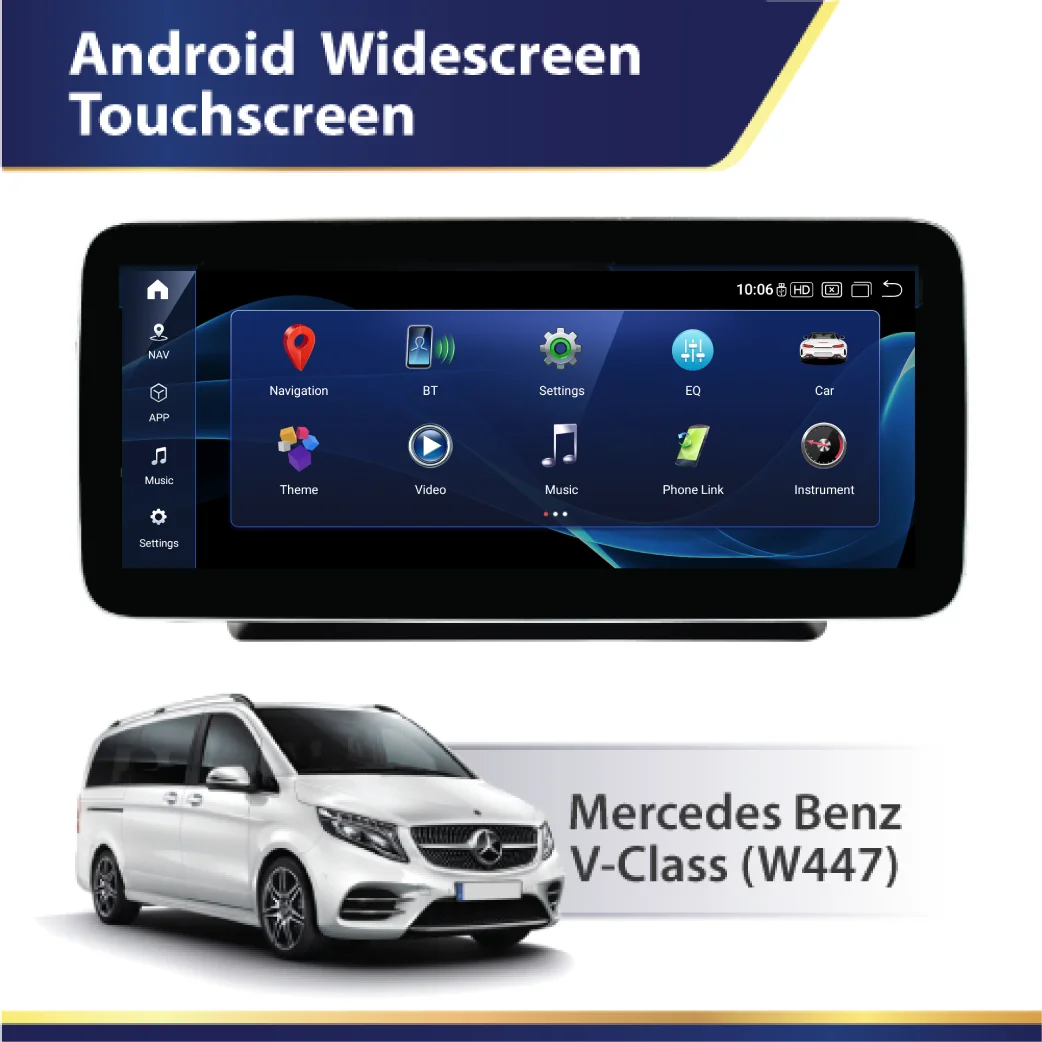 Android Widescreen Touch Screen (W447) Mercedes V-Class