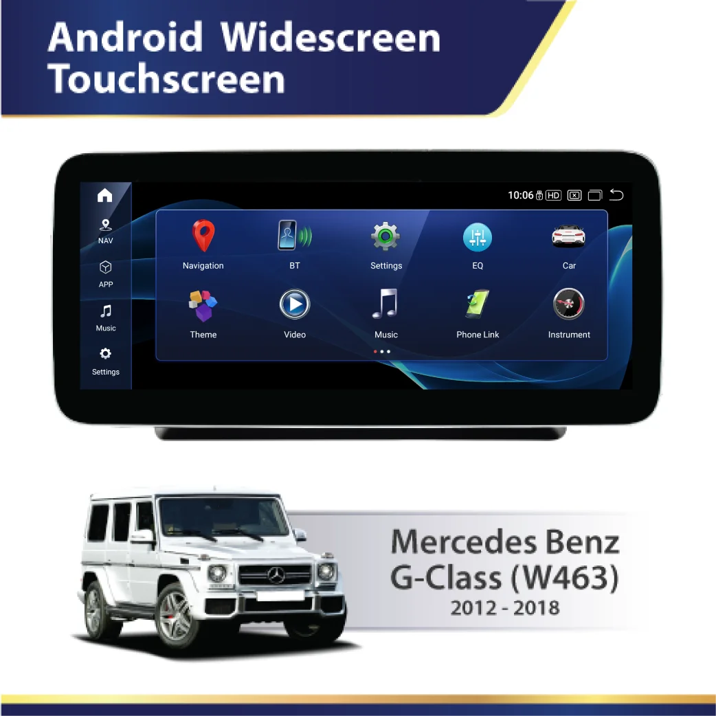 Android Widescreen Touch Screen (W463) Mercedes G-Class 2012 – 2018