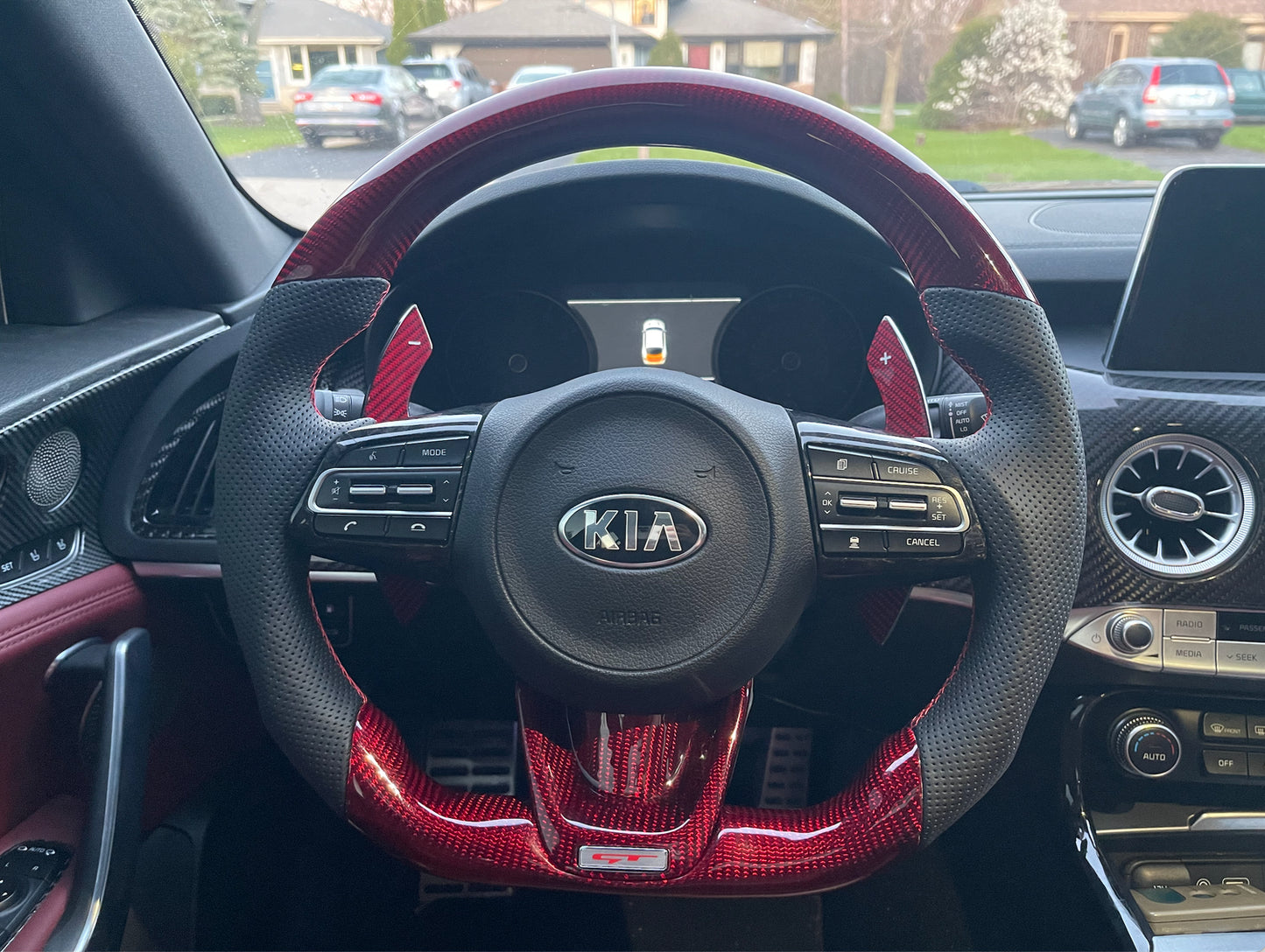 Custom Kia Carbon Fiber Steering Wheel